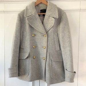 J. Crew Grey Wool Pea Coat sz 16